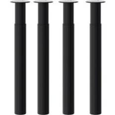 Living and Home Black Round Metal Legs 50 cm Table Leg