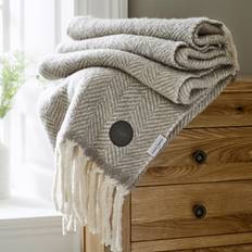 Blankets Deyongs Moorland Wool Throw 130cm x 170cm - Blankets Natural, Grey (170x130cm)