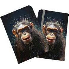 Wallets & Key Holders Warren Reed Realistic Monkey Face Splashart Passport Cover - Black