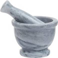 Premier Housewares Presses & Mashers Premier Housewares Salerno Grey Marble Mortar And Pestle With Rim One Size Pestle & Mortar