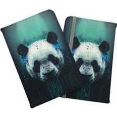 Wallets & Key Holders Warren Reed Panda Face Splashart Dark Background Passport Cover - Blue