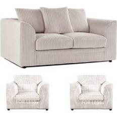 Luxor Jumbo Cord 2 1 1 Fabric 3 Piece Suite