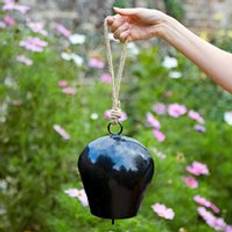 Black Figurines Paper High Zang Large Black Iron Cow Bell Figurine