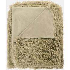 Sienna Fluffy Fleece Throw Blanket 150 x 200 cm Sage Blankets Green