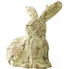 Bloom Faux Bark Bunny Rabbit Ornament H25 x W18 cm Yellow Easter Decoration