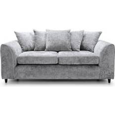 Silver Furniture Furniture 786 Keria Chenille Fabric 3 Seater Silver One Size Sofa