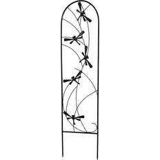 Trellises Living Accents 40 in H Black Steel Pot Trellis