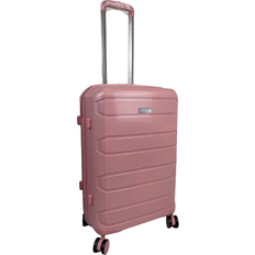 Suitcases on sale Hampton & Stewart Pink Medium 24 inch PP 8 Wheel Hard Shell Suitcase
