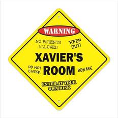 Square Wall Decor SignMission X-Xaviers Room 12 x 12 in Crossing Zone Xing Room Sign Wall Decor