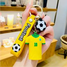 Wallets & Key Holders RYWOLT Pvc Colorful Cartoon Football Jersey Keychain - Ideal For School Bags And Cars