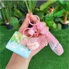 Wallets & Key Holders Veishet Adorable Pvc Transparent Pink Sheep Keychain - Cartoon
