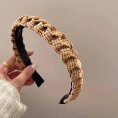 Headbands Veishet Simplicity Style Headbands Solid Color Weaving Pattern Womens Hair Accessories