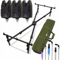 Fishing Pod Bite Alarms With Bobbins Indicators & Fishing Case Bag