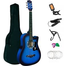 38 Full Size 6 String Acoustic Guitar Blue