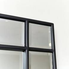 Art deco mirror Melody Maison Black Framed Art Deco 75cm x 55cm Wall Mirror