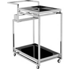 Silver Trolley Tables Premier Housewares 3 Tier Elegant With Silver Finish Frame Trolley Table