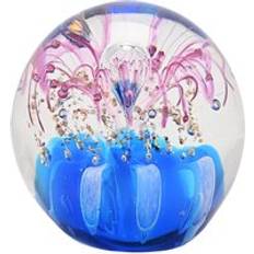 Pink Figurines Collection D'Art Glass Ornament Pink Coral Paperweight Multi One Size Figurine