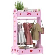 Clothes rail with shelves Aiyaplay Kids Clothes Rail with Two Storage Shelves