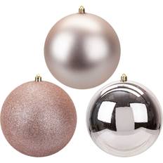 Rose Gold Decorative Items VFM e-Store Bauble Decoration Hanging x 3 14cm Rose Gold Christmas Tree Ornament