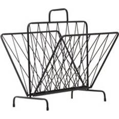 Newspaper Racks Premier Housewares Avento Black Two Pocket Magazine One Size Newspaper Rack
