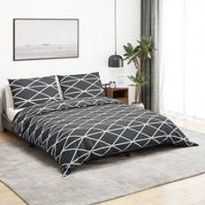 Berkfield Home Set 200x200 cm Cotton Duvet Cover Grey