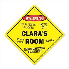 Square Wall Decor SignMission X-Claras Room 12 x 12 in Crossing Zone Xing Room Sign Wall Decor