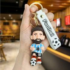 Wallets & Key Holders RYWOLT Messi Cartoon Lionel Star Keychain - Blue