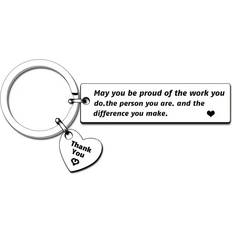 Wallets & Key Holders RYWOLT Elegant Stainless Steel Keychain Heart Pendant - Giving