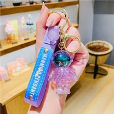 Wallets & Key Holders Veishet Colorful Eyecatching Space Astronaut Keychain - Purple
