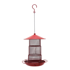 Exogio Metal Outdoor Bird Feeder Food with Roof Hanging