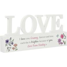 Personalised Memento Company Personalised Wild Flowers Love 20 x 10 x 2 cm Christmas Tree Ornament