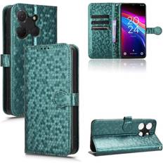 Mobile Phone Accessories GANGXUN Green Case for TCL 503 Geometric Pattern Leather Wallet Cover