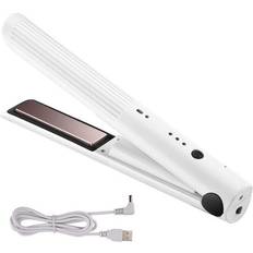 Combined Curling Irons & Straighteners Zeuxo Hair Straightener Cordless Flat Iron Curler
