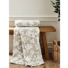 Multicoloured Blankets Catherine Lansfield Brooke Floral Cosy Fleece Blanket Throw 200cm x 240cm Teal Blankets Blue