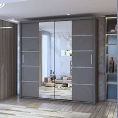 Sliding Wardrobes 4u Eden Double Mirror Sliding Door 120 cm x 217 cm Wardrobe