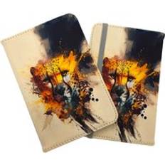 Wallets & Key Holders Warren Reed Cheetah Face Splashart Passport Cover - Yellow