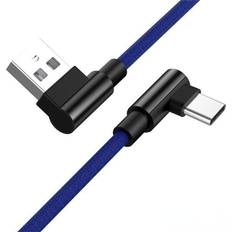 Mobile Phone Accessories Oulm Nylon Braid 90 Degree 2.4A Fast Charging Cable