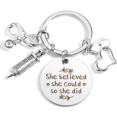 Wallets & Key Holders RYWOLT Elegant Stainless Steel Keychain Gift For Nurses - Ideal For Birthdays