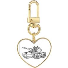 Wallets & Key Holders DIYthinker Gold Heart Keychain Metal Keyring Holder