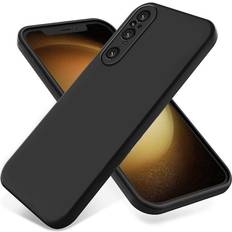 Sony Xperia 1 V Pure Color Liquid Silicone Shockproof Phone Case Black