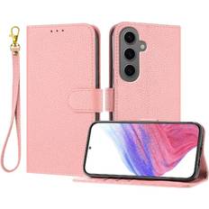 Mobile Phone Accessories GANGXUN Pink Phone Case Compatible With Samsung Galaxy S24 Fe Wallet