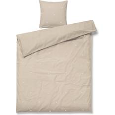 Juna Daisy Sengetøy 140x200 cm Sand/Hvit Dynetrekk Hvit, Beige (200x140cm)