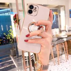 PlayMc Blush Pink TPU Case Cover With Card Slot Holder