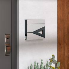 Letterboxes Homcom Modern Wall Mounted Post Box with Viewing Window