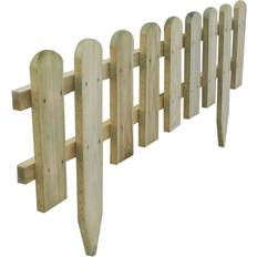 8 Pcs Wooden Picket Fence Freestanding Decorative Fence Panels