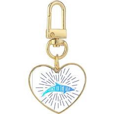 Wallets & Key Holders DIYthinker Dolphin Sound Swimng Sea Gold Heart Keychain - Metal