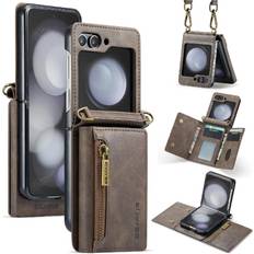 GANGXUN Khaki Wallet Case for Samsung Galaxy Z Flip 5