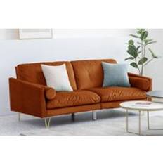 Furniture Maxi Alessia Velvet Bed Burnt Orange One Size Sofa