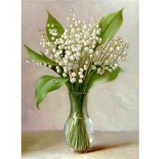 Green Diamond Paintings Fiyo DIY 5D Diamond Painting Peony Rose Flower 30 x 40 cm
