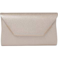 Paradox London Diandra Glitter Clutch Bag - Nude